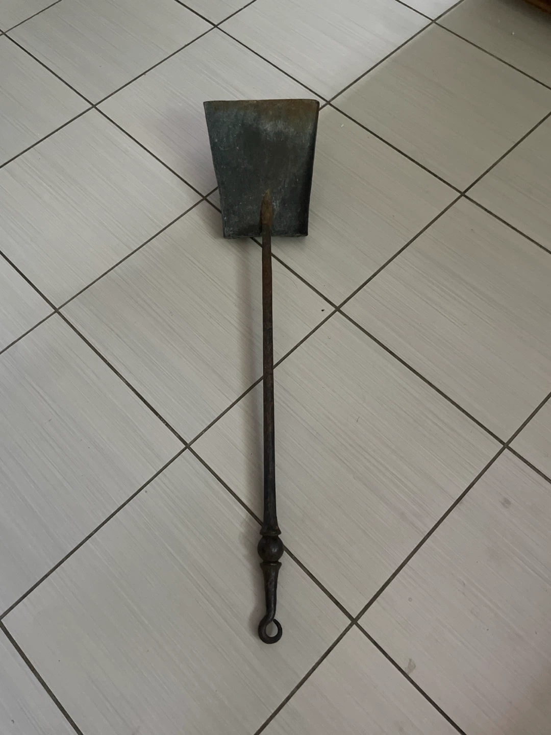 Vintage Metal Fireplace Dustpan and Scraper