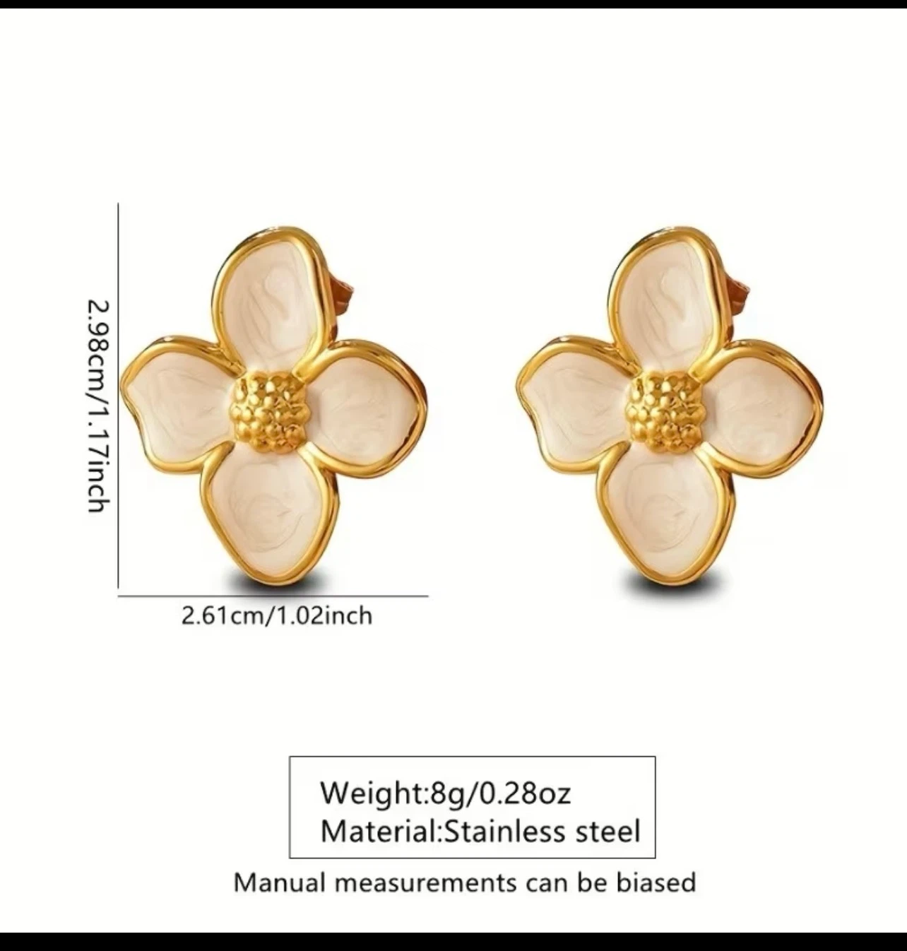 18k gold plated stainless steel bracelet and earrings - photo 4