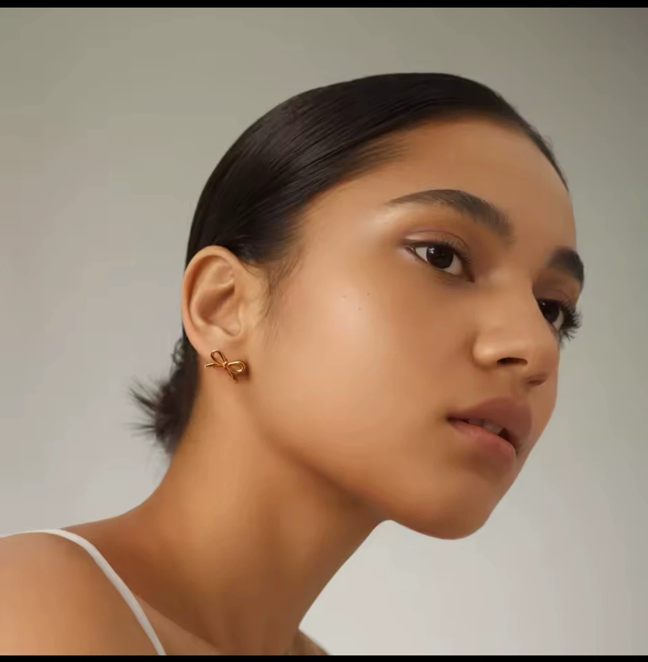 18k gold plated stainless steel earrings - photo 2