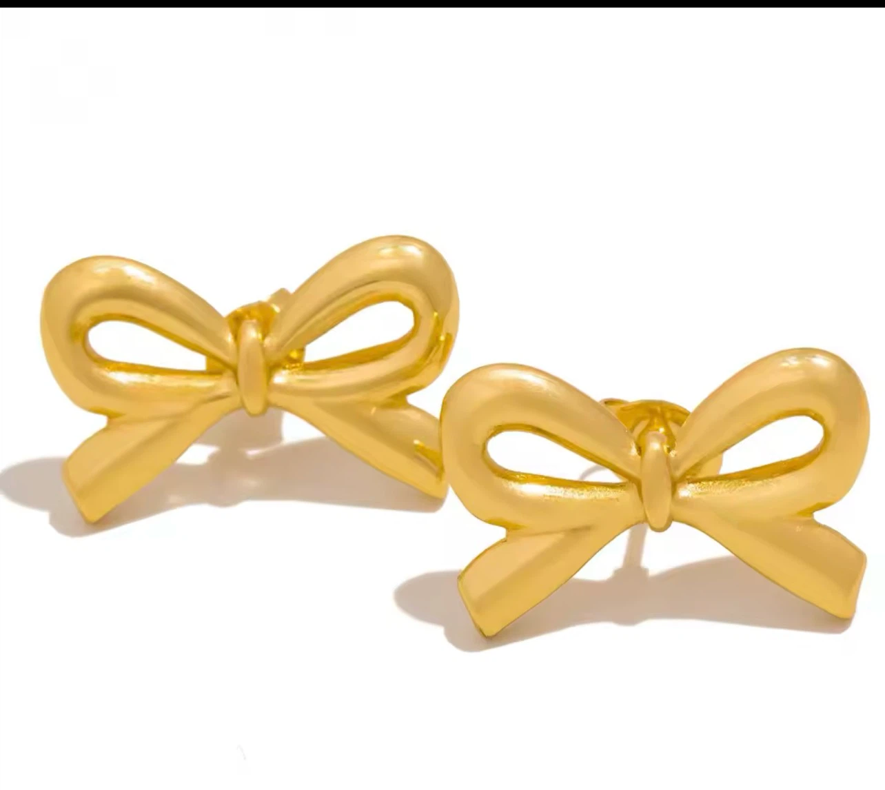 18k gold plated stainless steel earrings - photo 5
