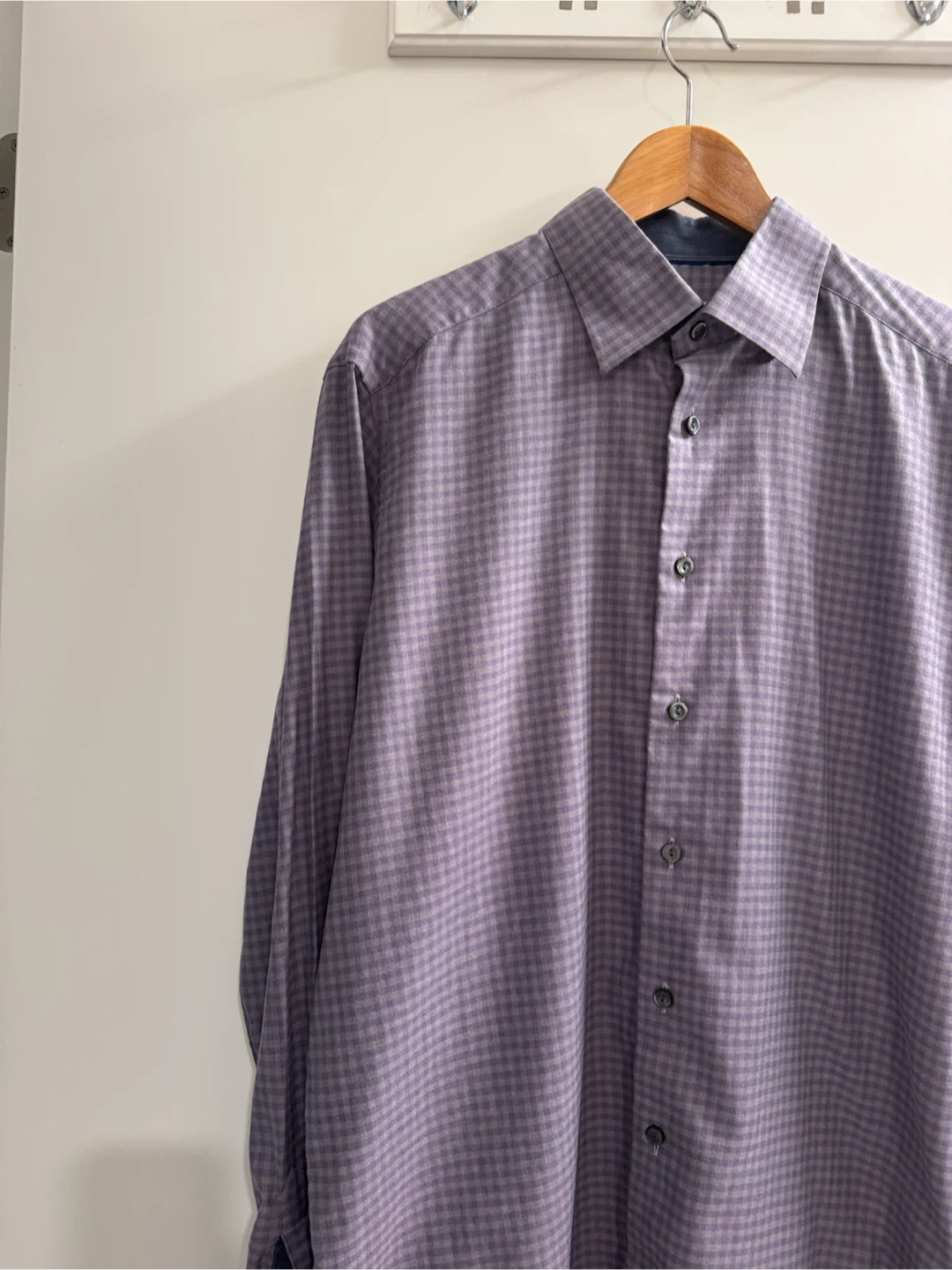 ETON Contemporary Fine Twill Cotton Dress Shirt Check 16.5 L - photo 3
