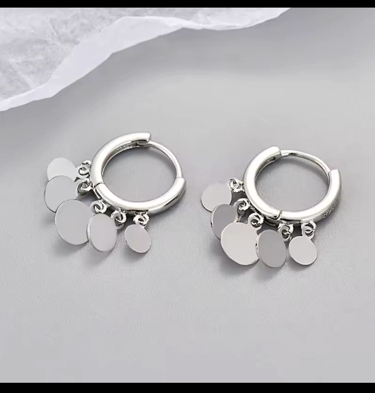 Korean Sterling Silver Hoop Earrings