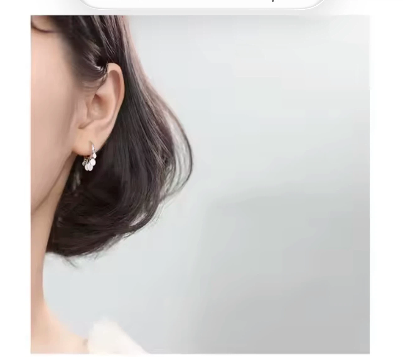 Korean Sterling Silver Hoop Earrings - photo 2