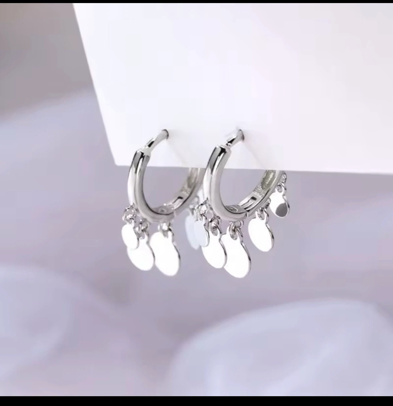 Korean Sterling Silver Hoop Earrings - photo 4