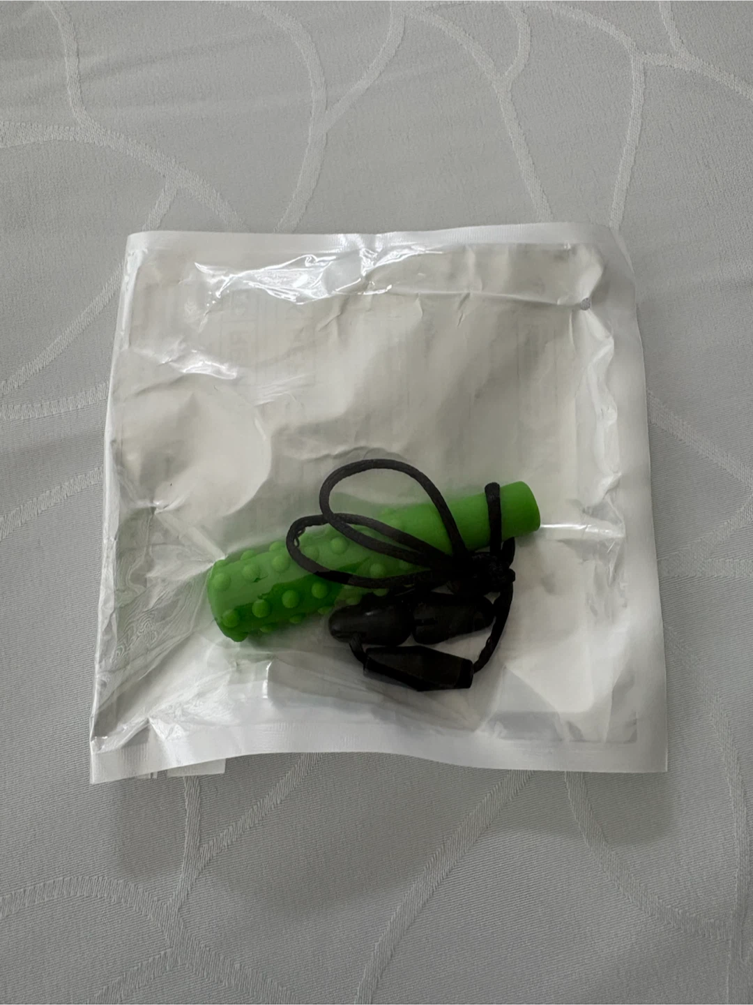 Green Textured Chew Necklace