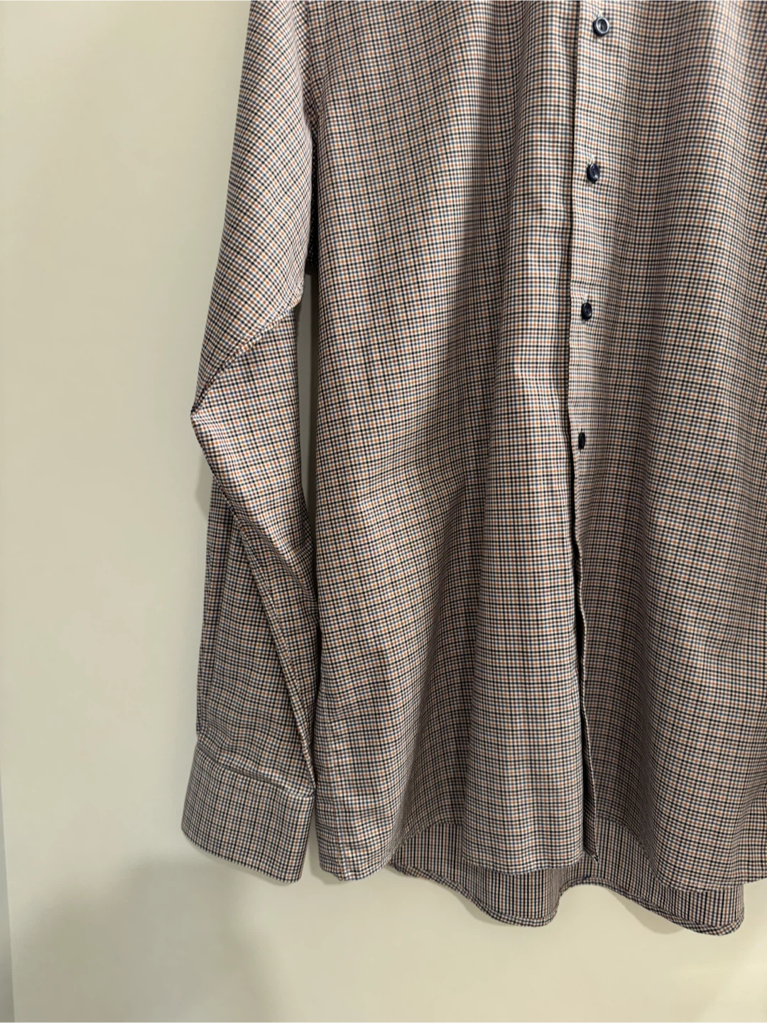 ETON Contemporary Luxury Cotton Dress Shirt Brown Blue 16.5 L - photo 4