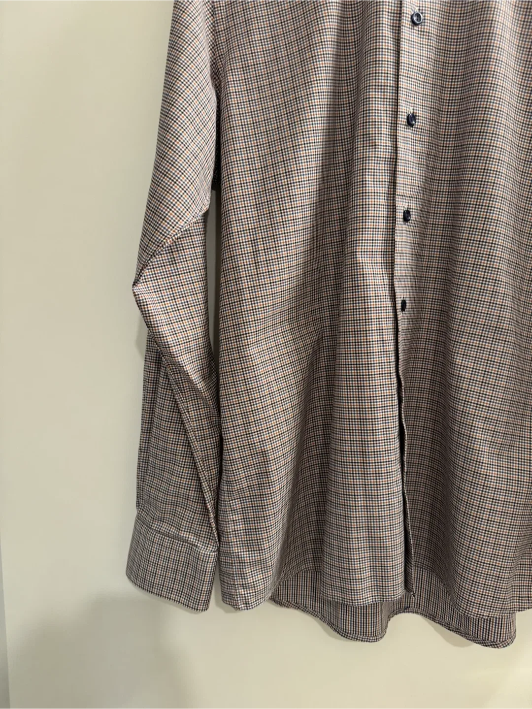 ETON Contemporary Luxury Cotton Dress Shirt Brown Blue 16.5 L - photo 4