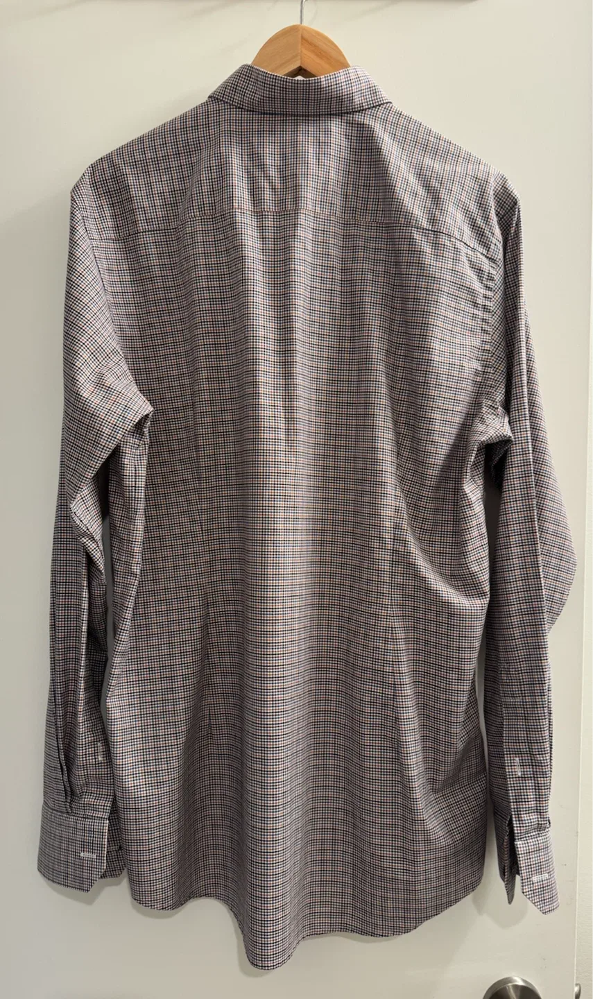 ETON Contemporary Luxury Cotton Dress Shirt Brown Blue 16.5 L - photo 2