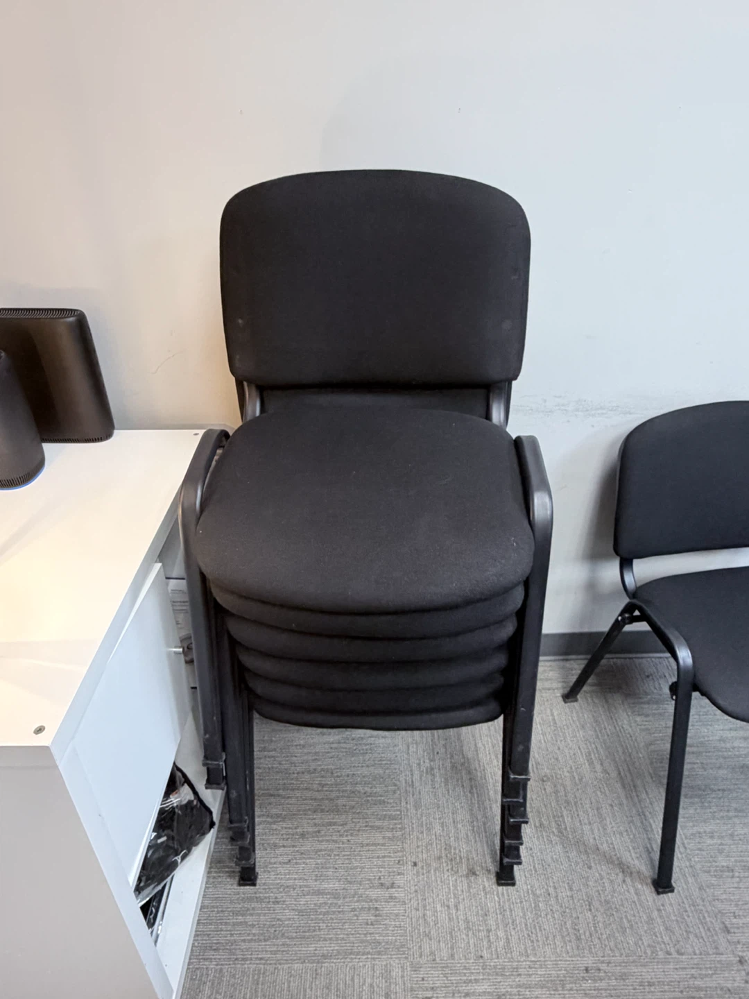Stackable Black Office Chairs (Set of 15) - photo 2