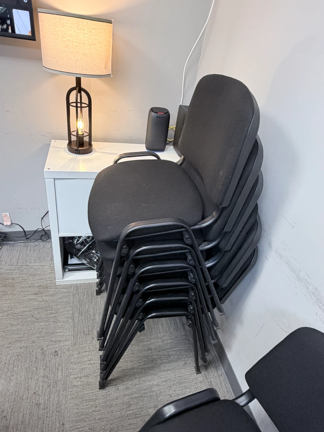 Stackable Black Office Chairs (Set of 15) - photo 3