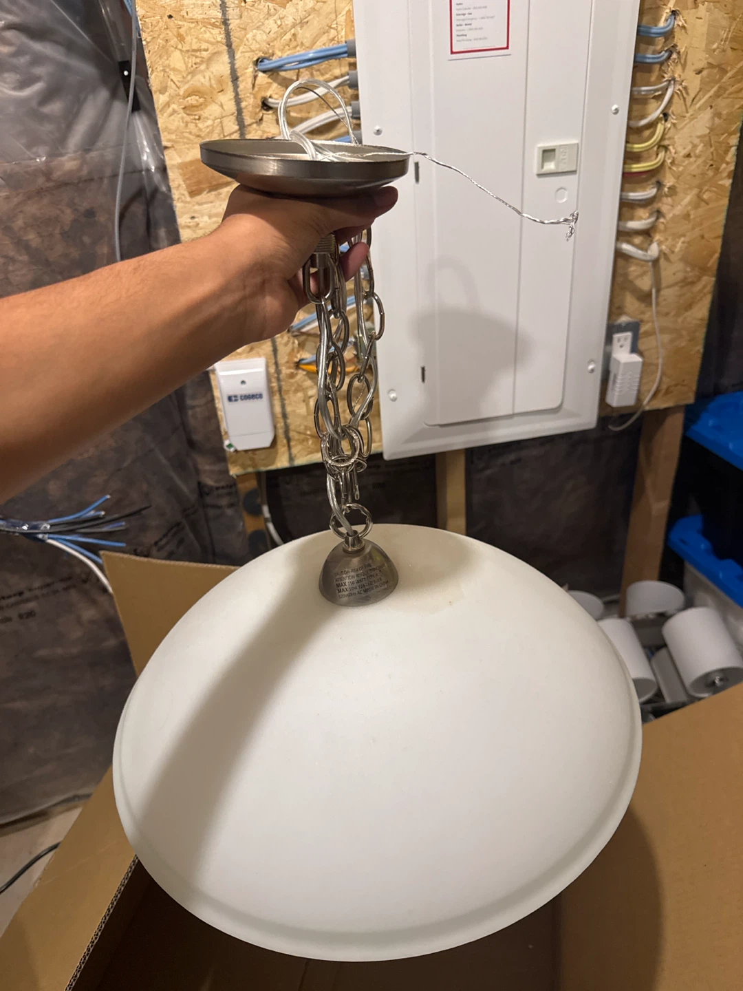 White Dome Pendant Light Fixture