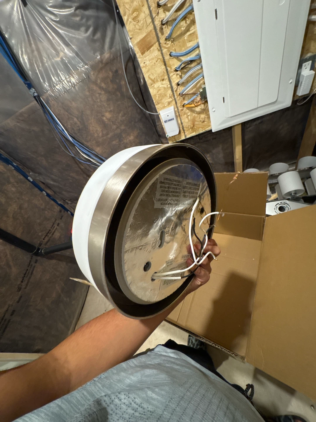White Flush Mount Ceiling Light Fixture - photo 2
