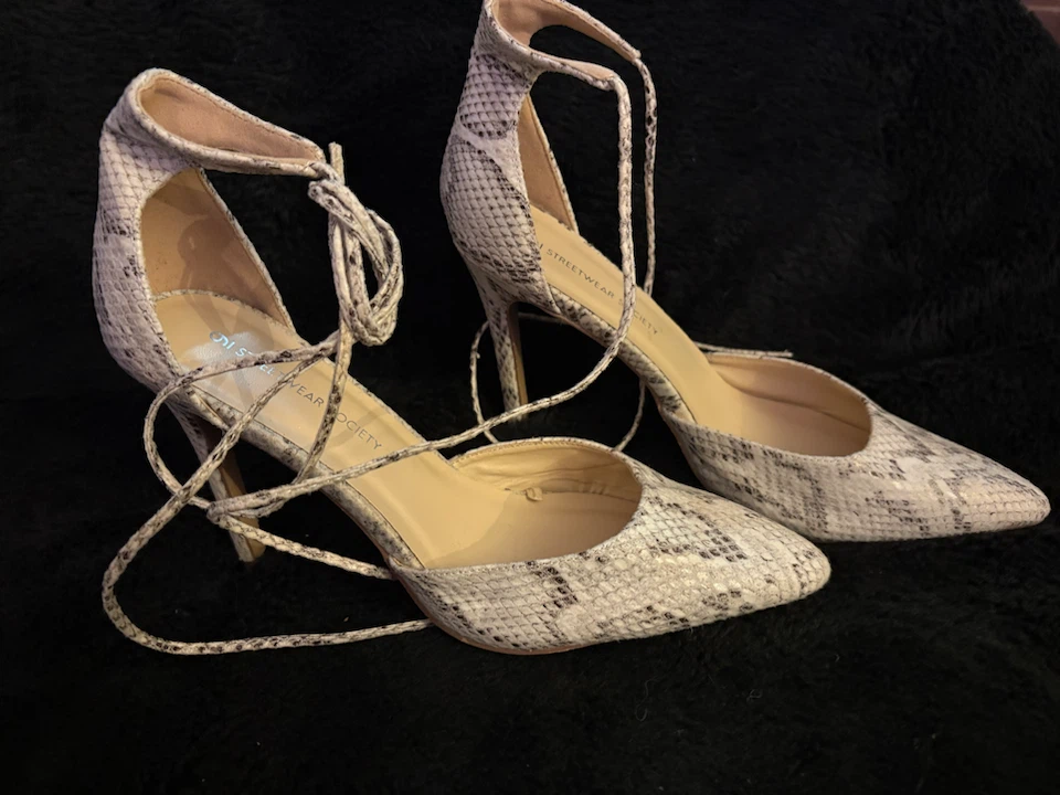 D'Orsay Streetwear Society Heels - Snake Print