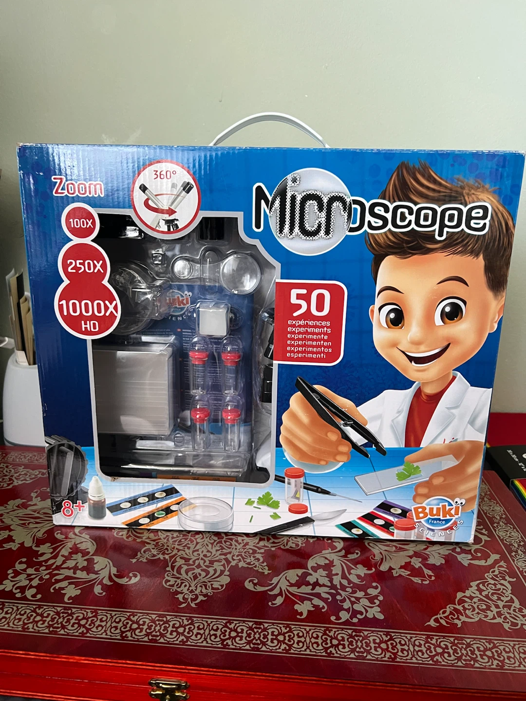 Buki Microscope with 50 Experiments and 1000X Zoom