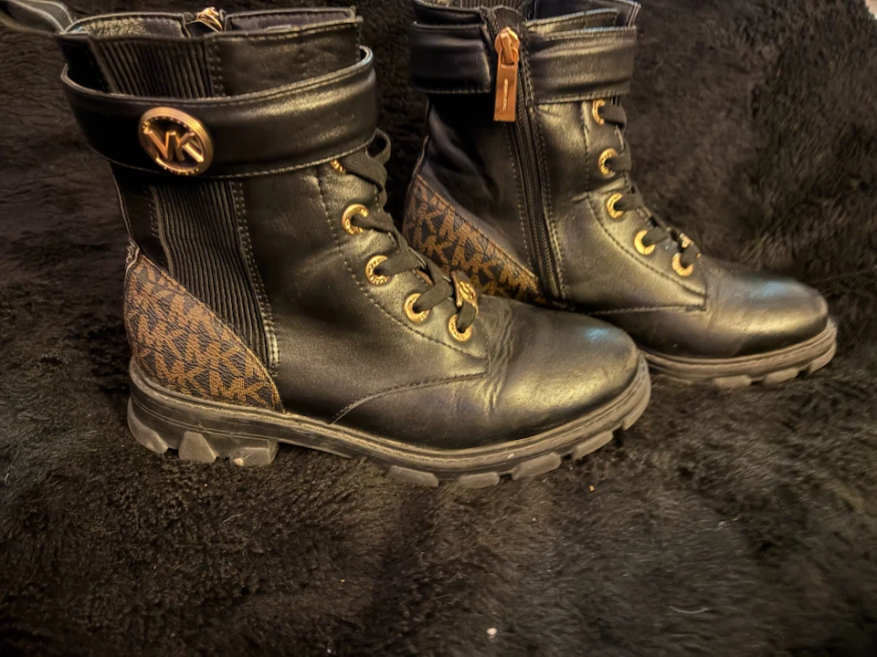 Michael Kors Black Combat Boots