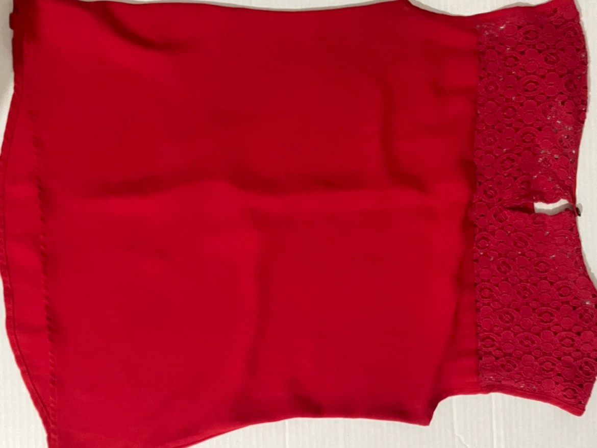 Banana Republic Red Petite Lace Top - photo 3