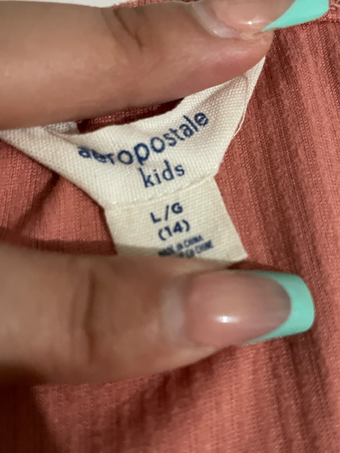 Aeropostale Kids Ribbed Button-Up Long Sleeve Top - photo 2