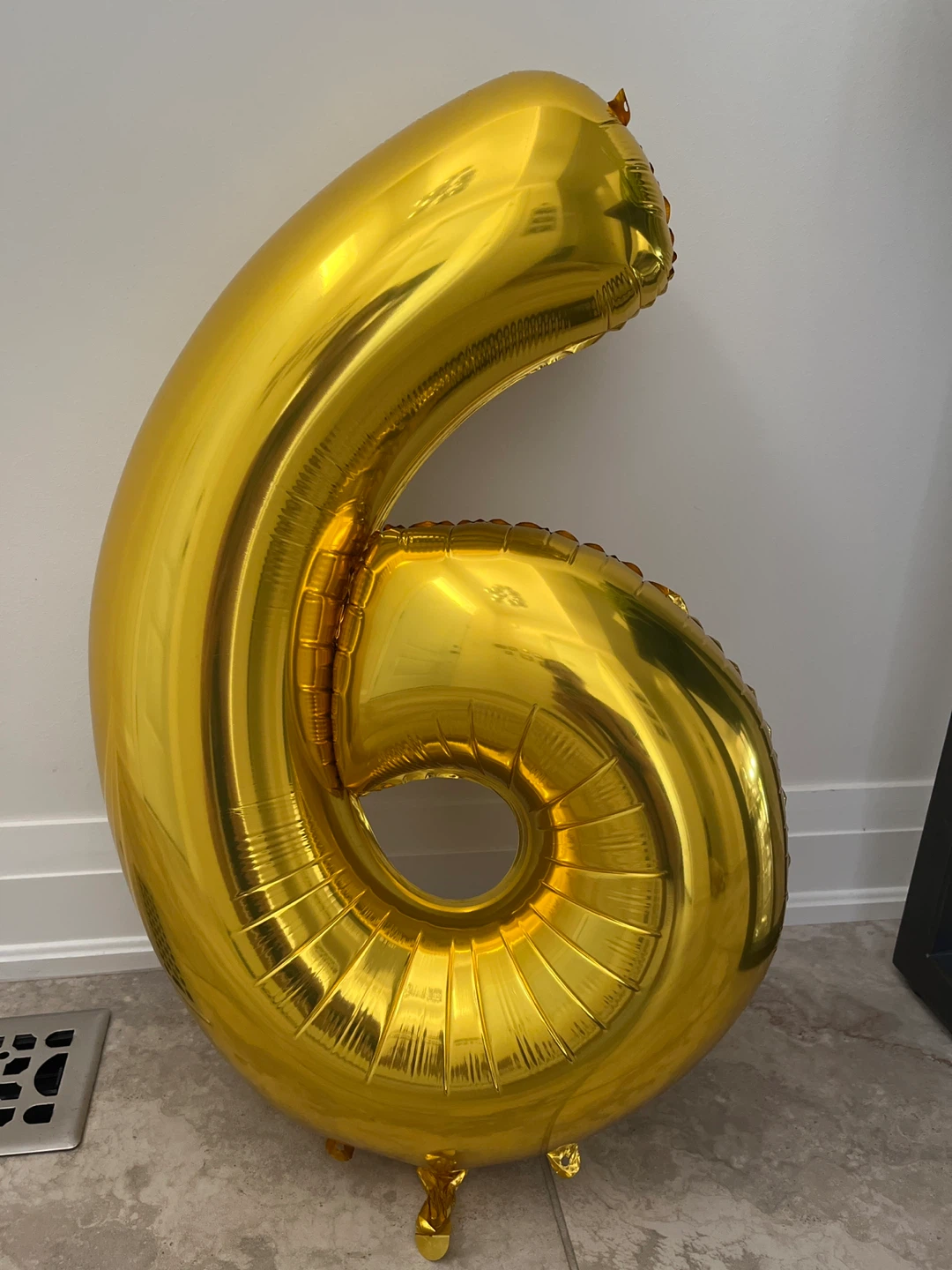Gold Number Balloons (2 and 6) and black balloon base - photo 2