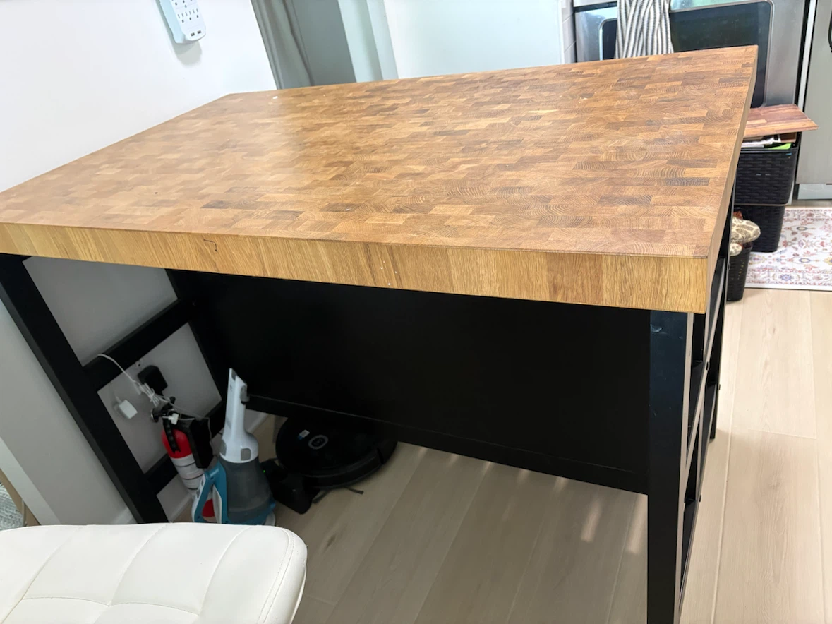 IKEA Kitchen Island with Shelving