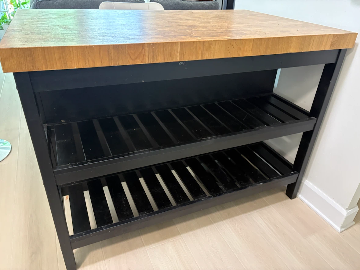 IKEA Kitchen Island with Shelving - photo 2