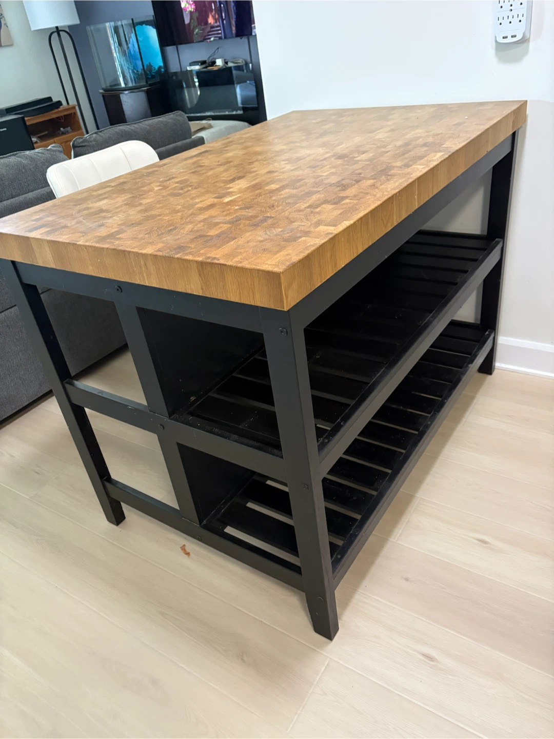 IKEA Kitchen Island with Shelving - photo 3