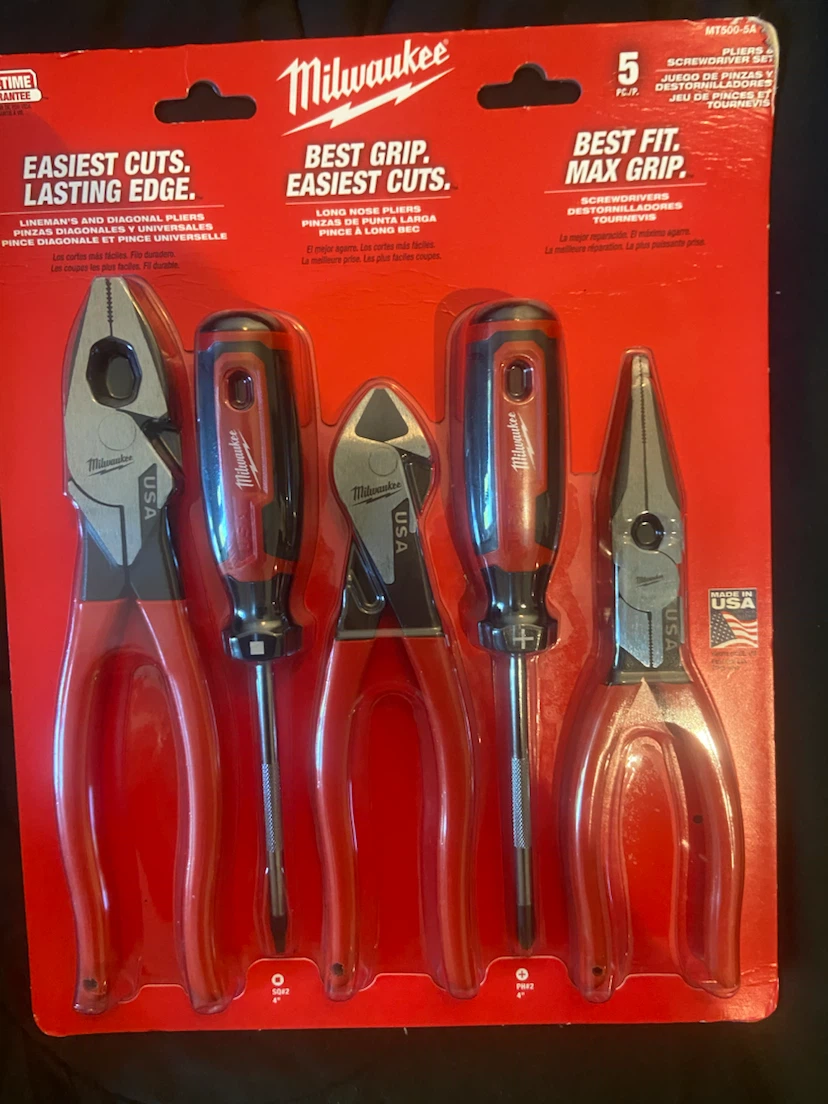 Milwaukee 5-Piece Pliers & Screwdriver Set - photo 2