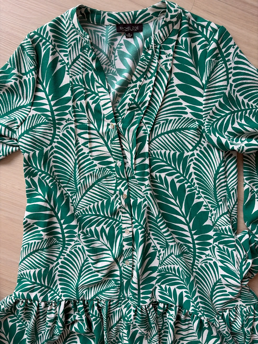 Rachel Zoe Green Leaf Print Dress - photo 3