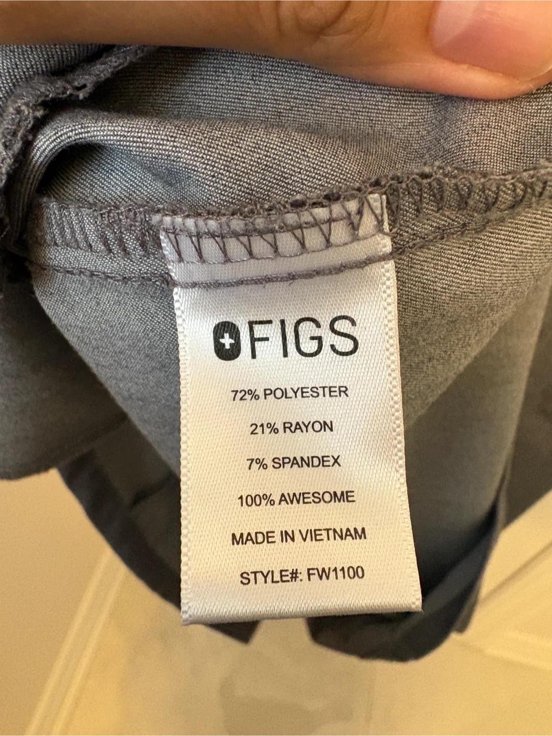 Figs Heathered Gray/Charcoal Casma Scrub Top Size Small - photo 3