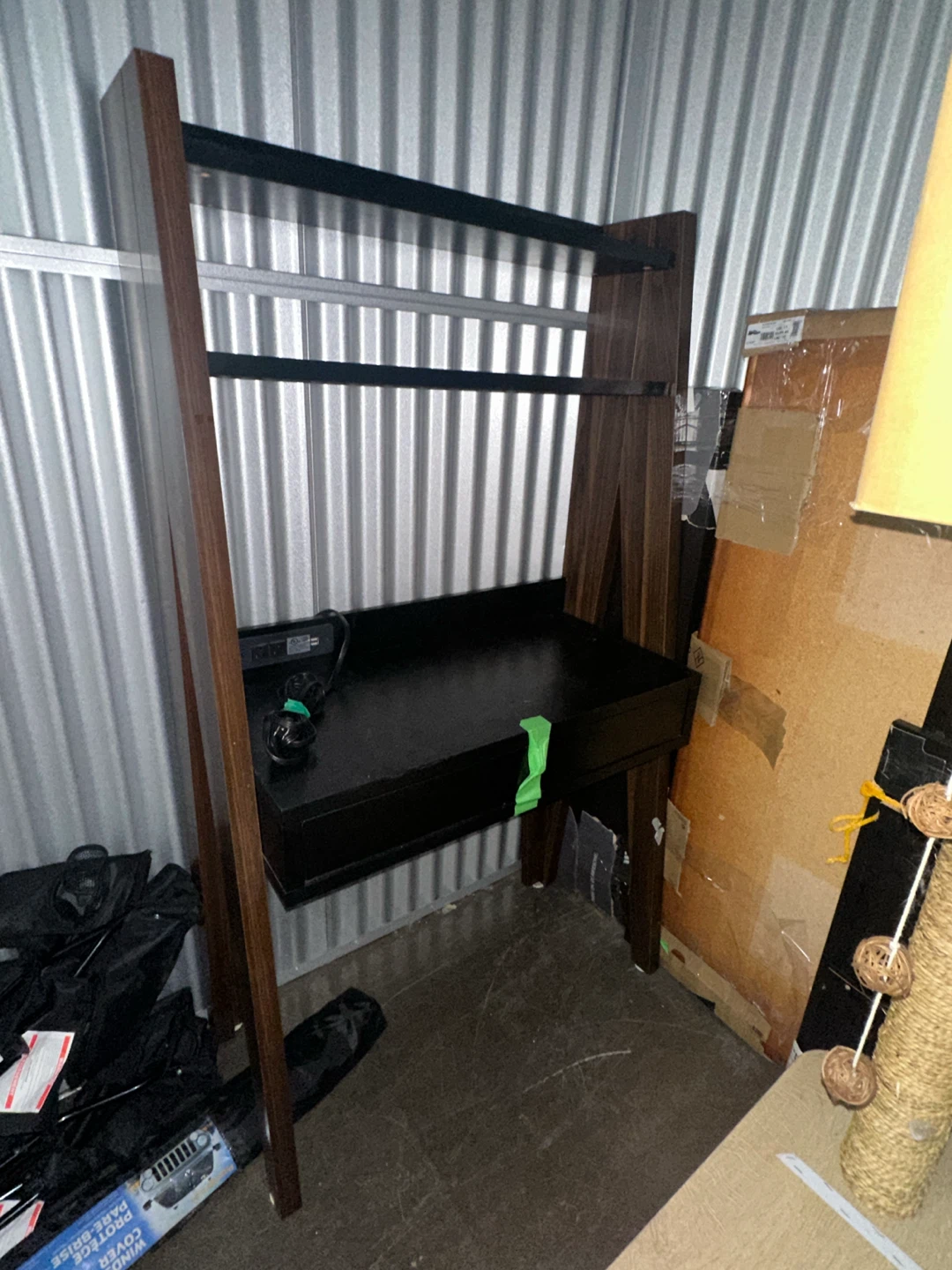 Wood Computer desk with husk and drawer - photo 2