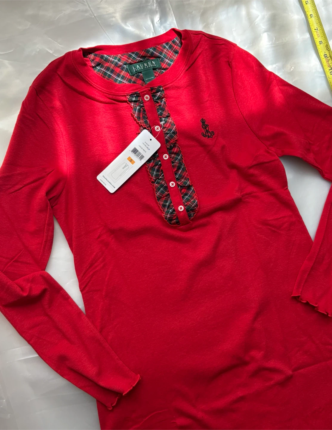 Lauren Ralph Lauren Women's Leslie Knits Nightgown Size S Red - photo 2