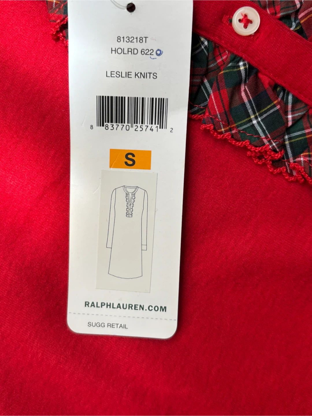 Lauren Ralph Lauren Women's Leslie Knits Nightgown Size S Red - photo 3