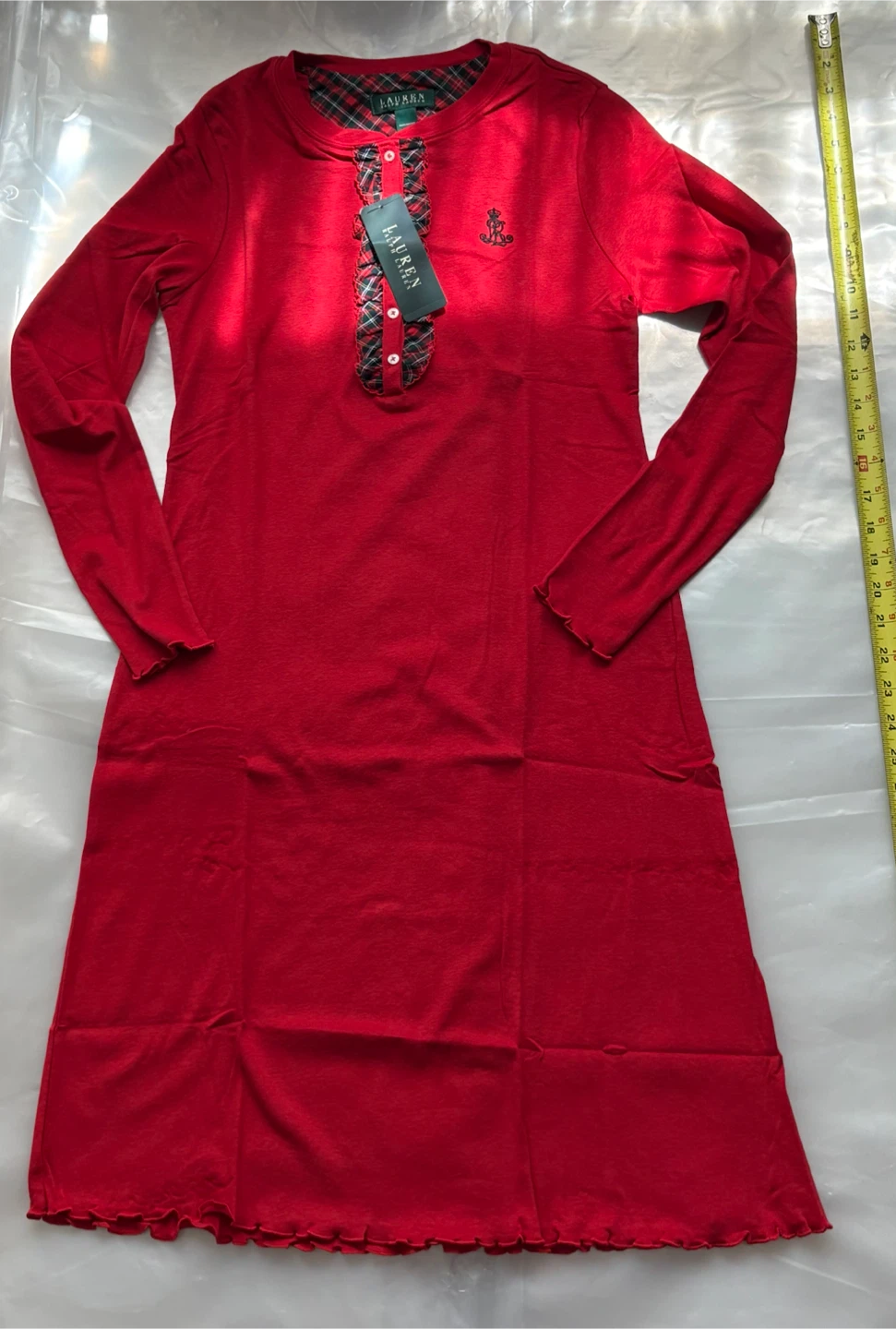 Lauren Ralph Lauren Women's Leslie Knits Nightgown Size S Red - photo 4
