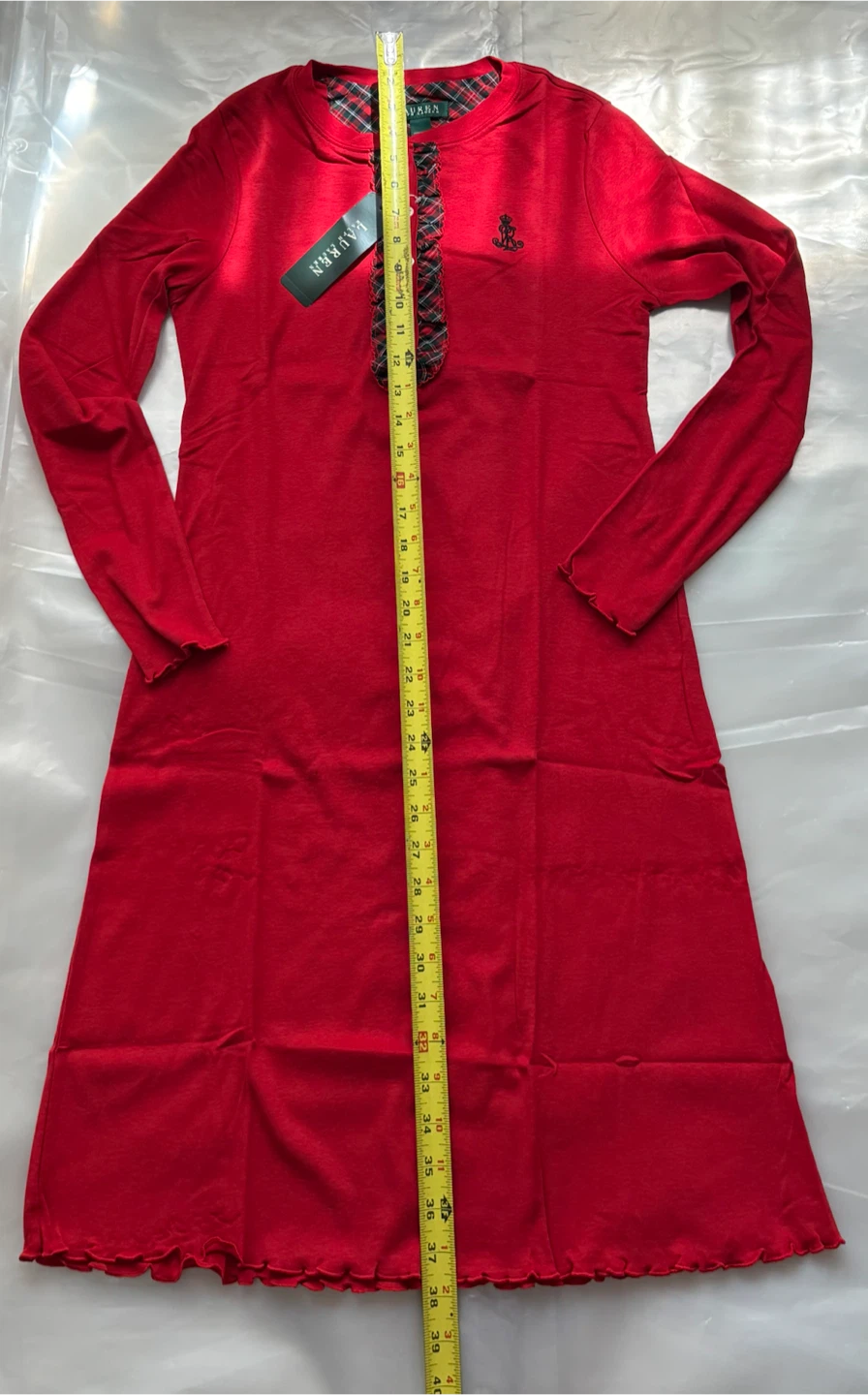 Lauren Ralph Lauren Women's Leslie Knits Nightgown Size S Red - photo 5