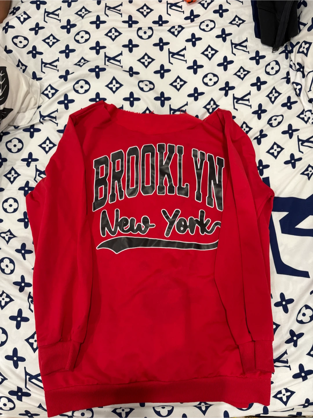 Red Brooklyn New York Crewneck Sweatshirt