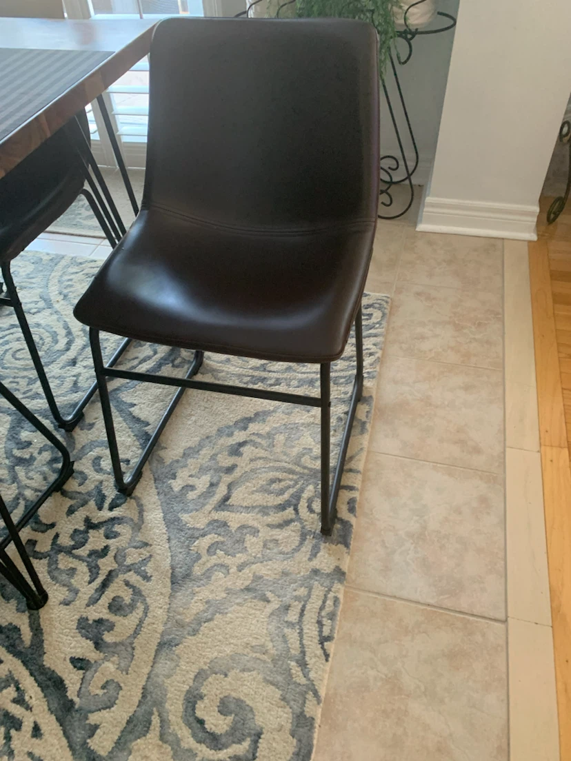 Dark Brown Faux Leather Dining Chair - photo 2