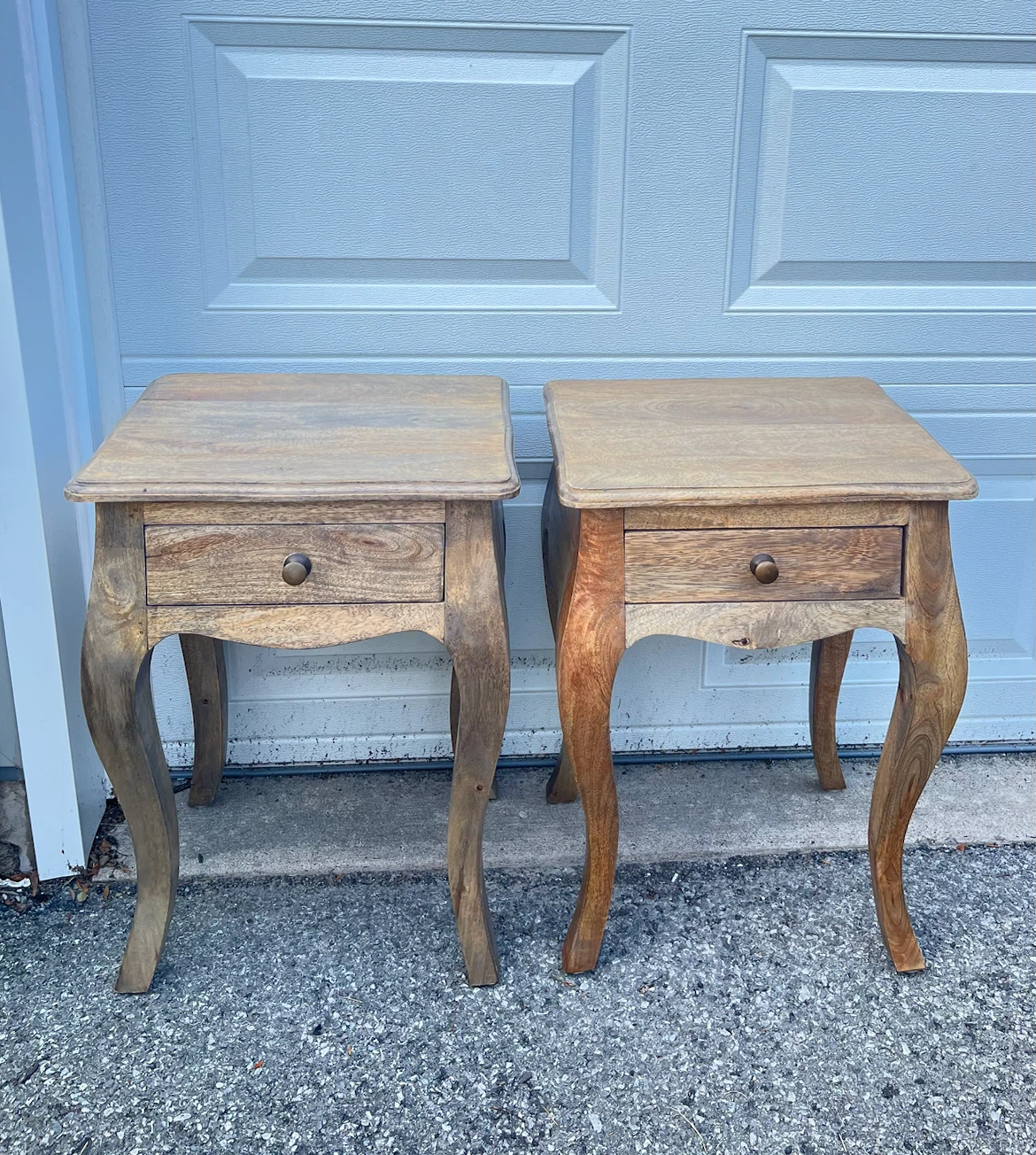 Set of Side Tables w/ Drawer - French Style