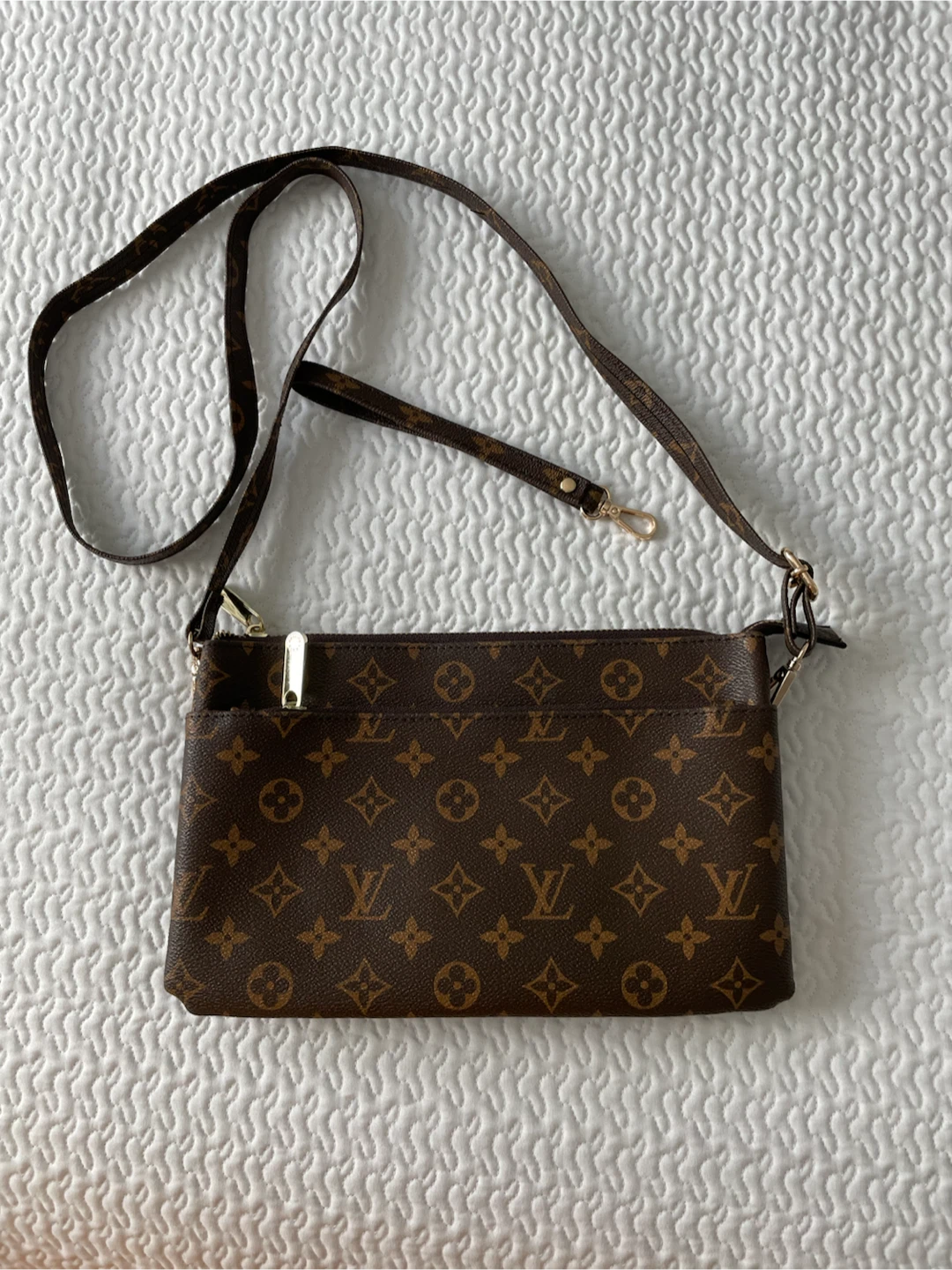 Louis Vuitton Monogram Canvas Crossbody Bag with Wristlet - photo 2