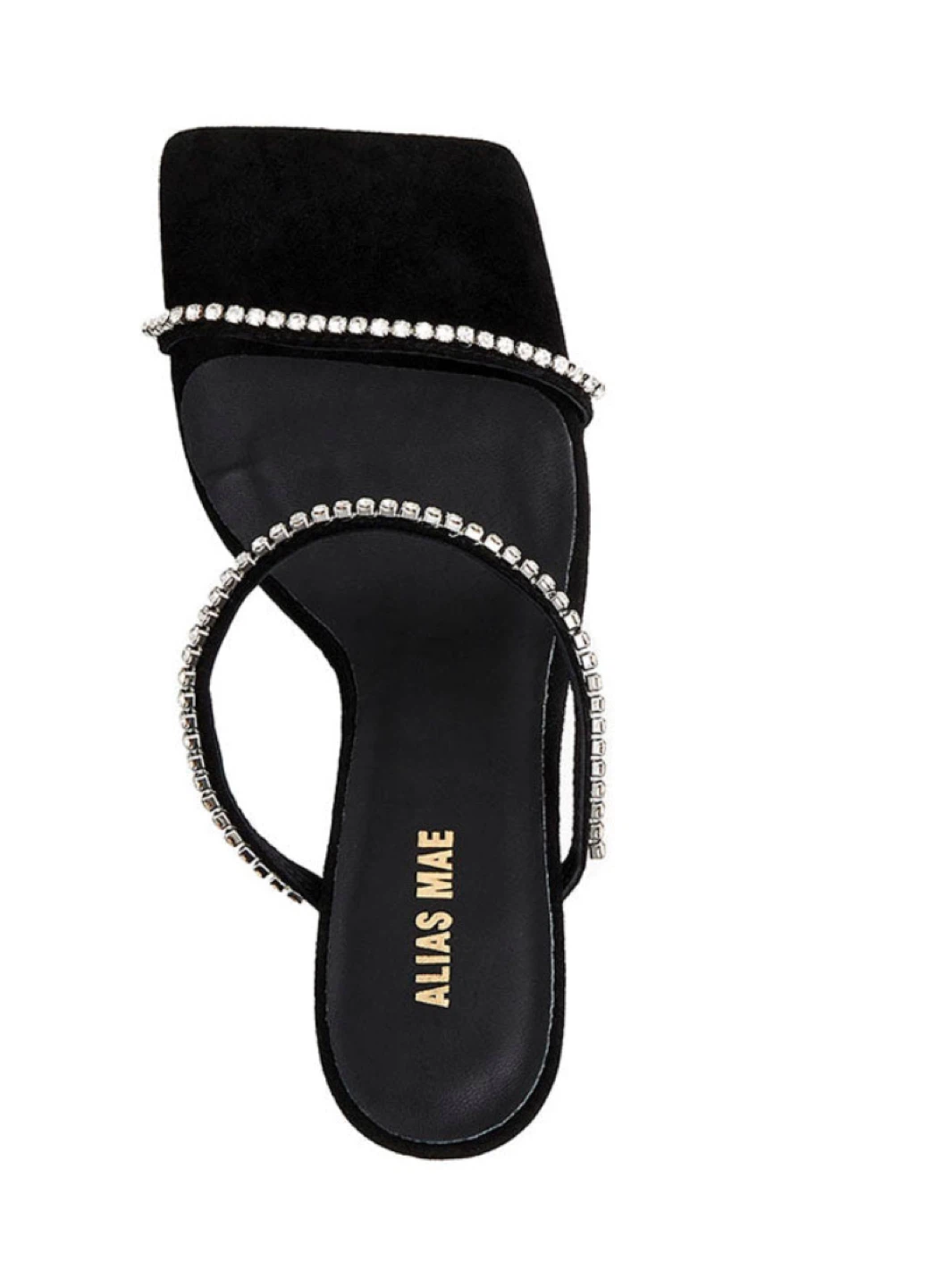 Alias Mae Black Suede Rhinestone Heeled Sandals - photo 2