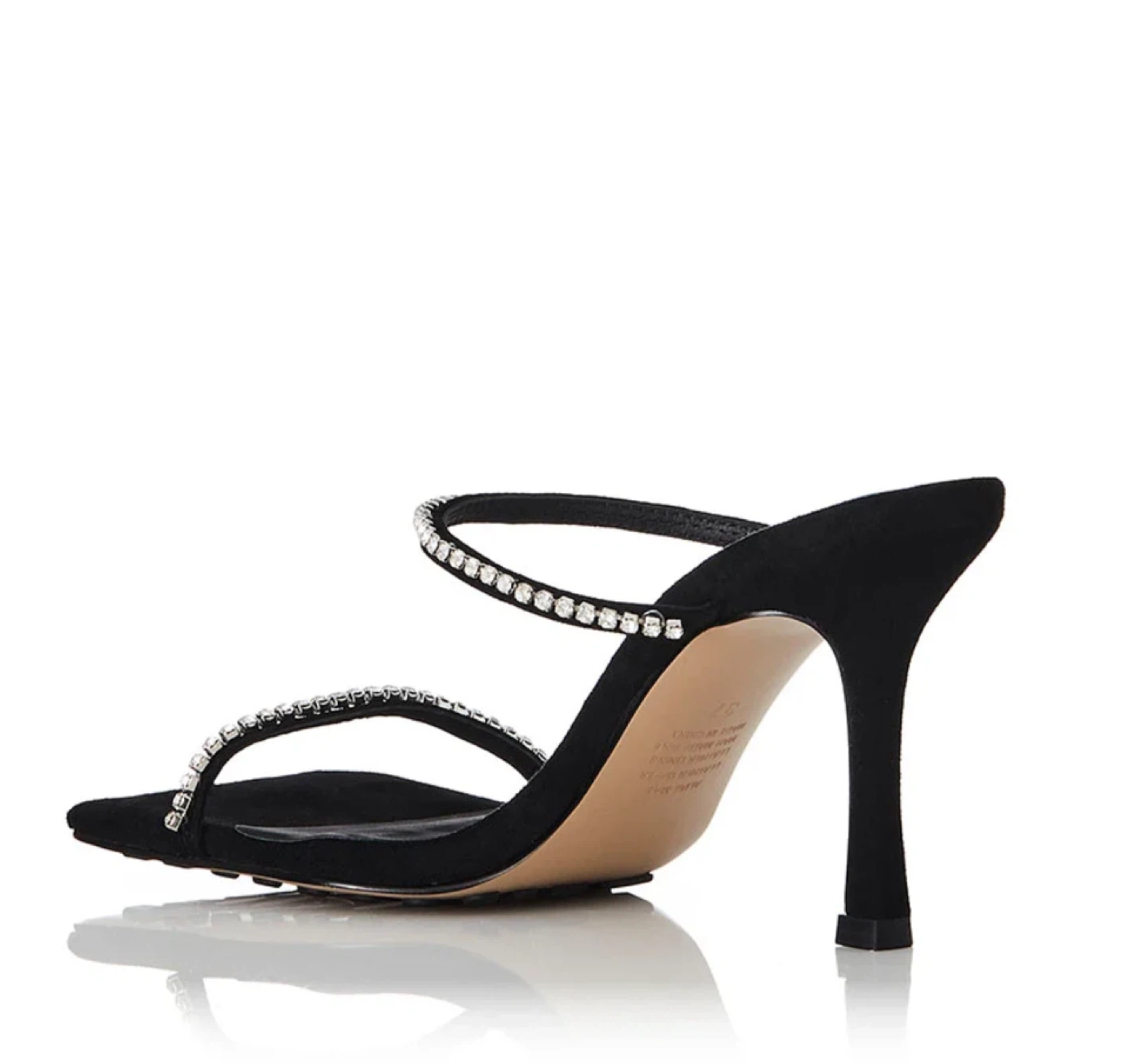 Alias Mae Black Suede Rhinestone Heeled Sandals - photo 3