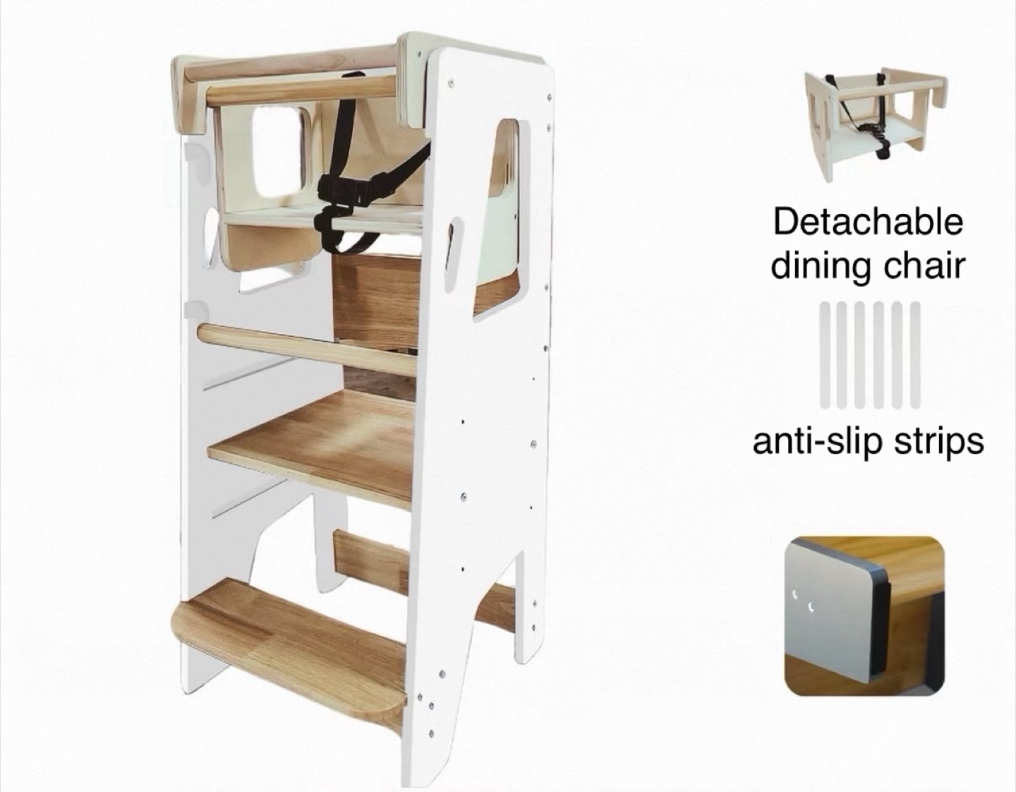 Montessori Learning Tower with High Chair Attachment