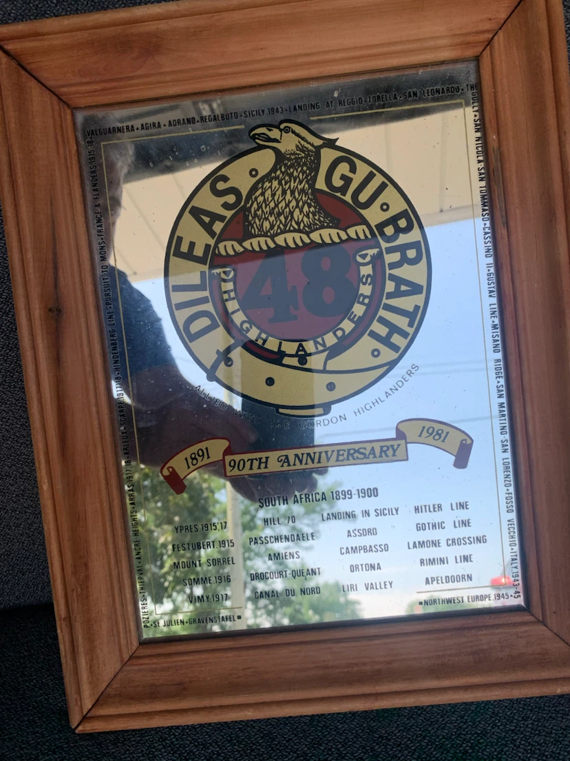 The 48th Highlanders of Canada 90th Anniversary Mirror - photo 2