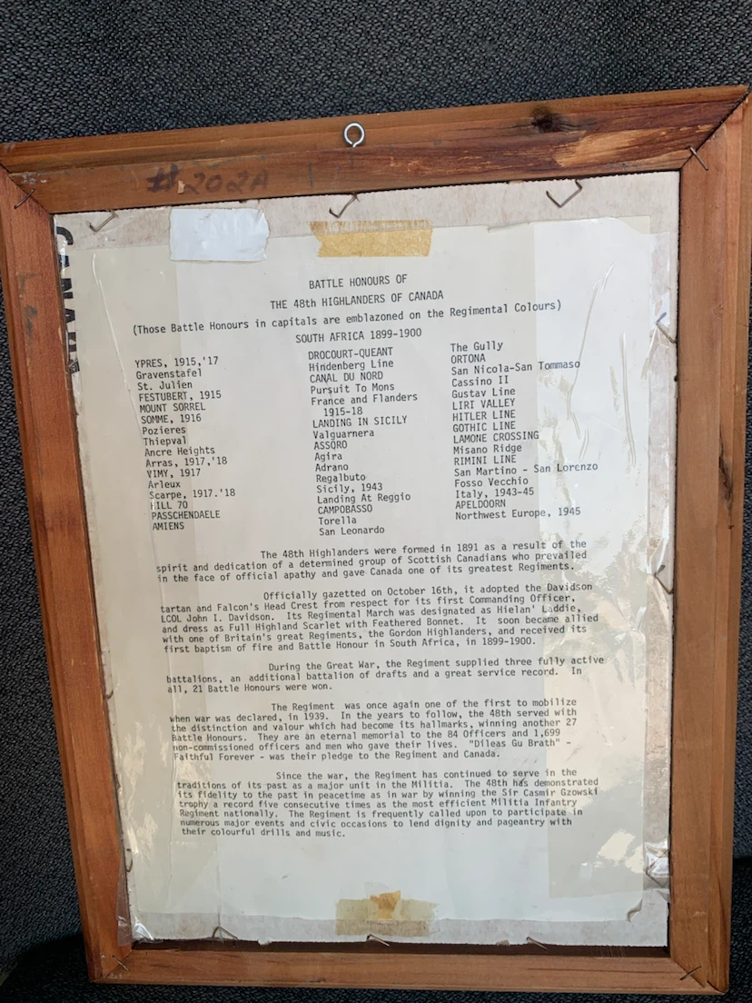 The 48th Highlanders of Canada 90th Anniversary Mirror - photo 3