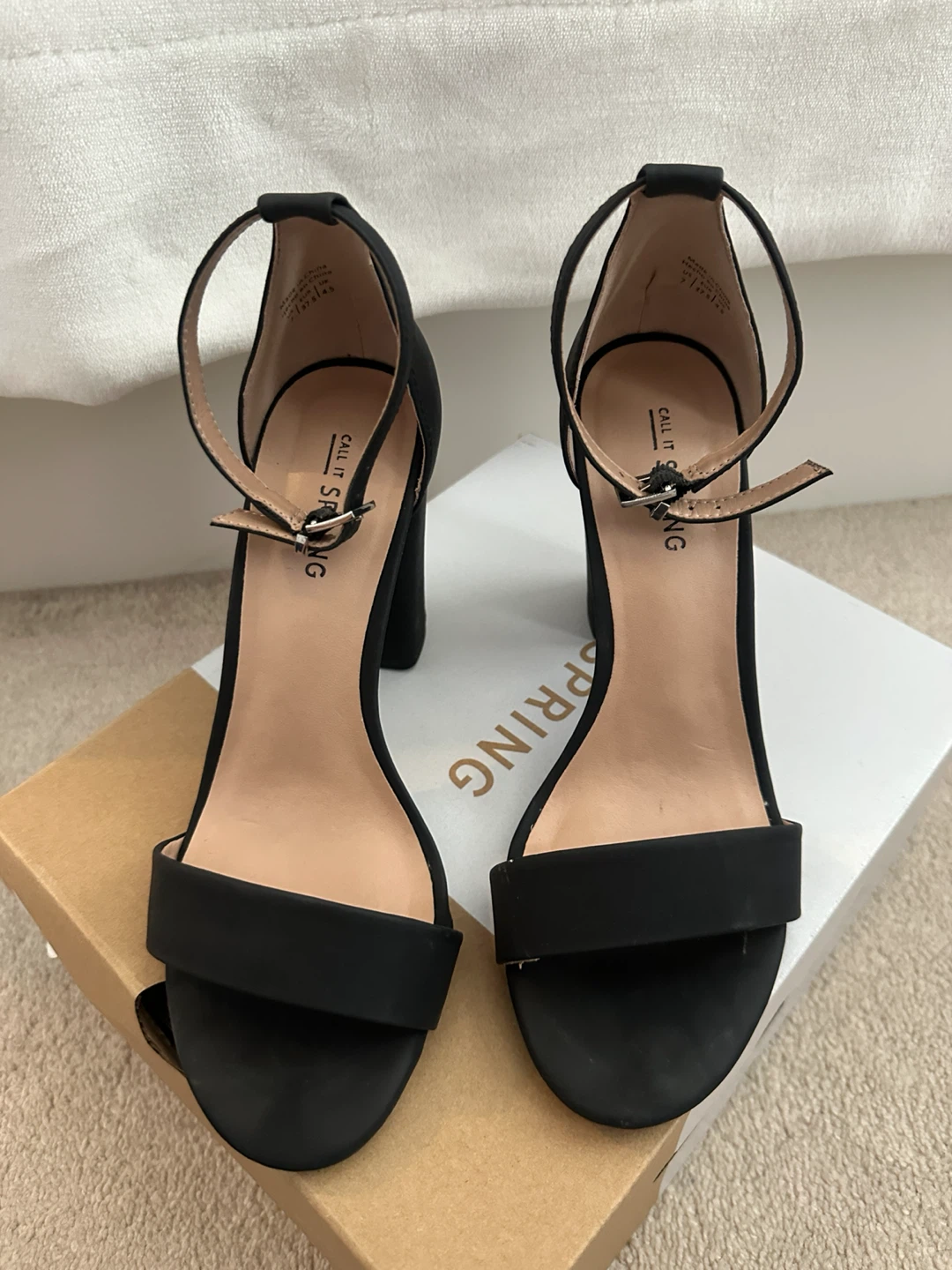 Call It Spring Black Block Heel Sandals - photo 2