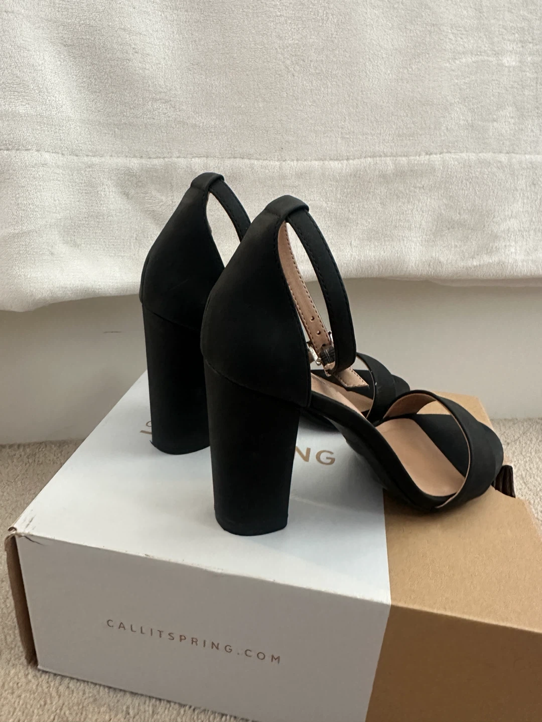 Call It Spring Black Block Heel Sandals - photo 3