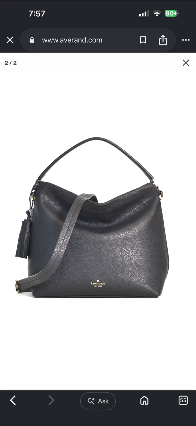 Kate Spade Black Leather Shoulder Bag