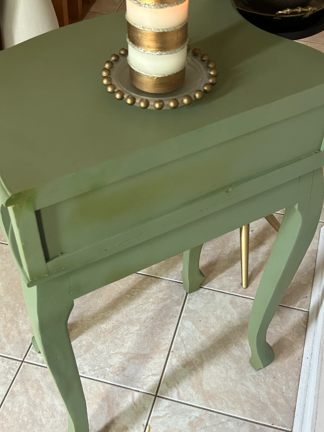 Green Side Table with Drawer - photo 4