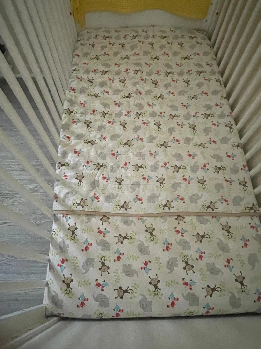 White Crib with Upholstered End - photo 3