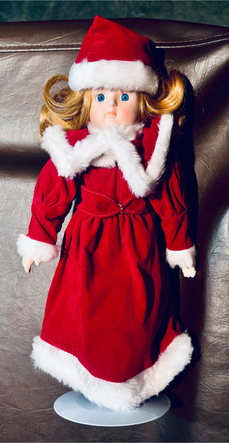Vintage Porcelain Christmas Doll - photo 2