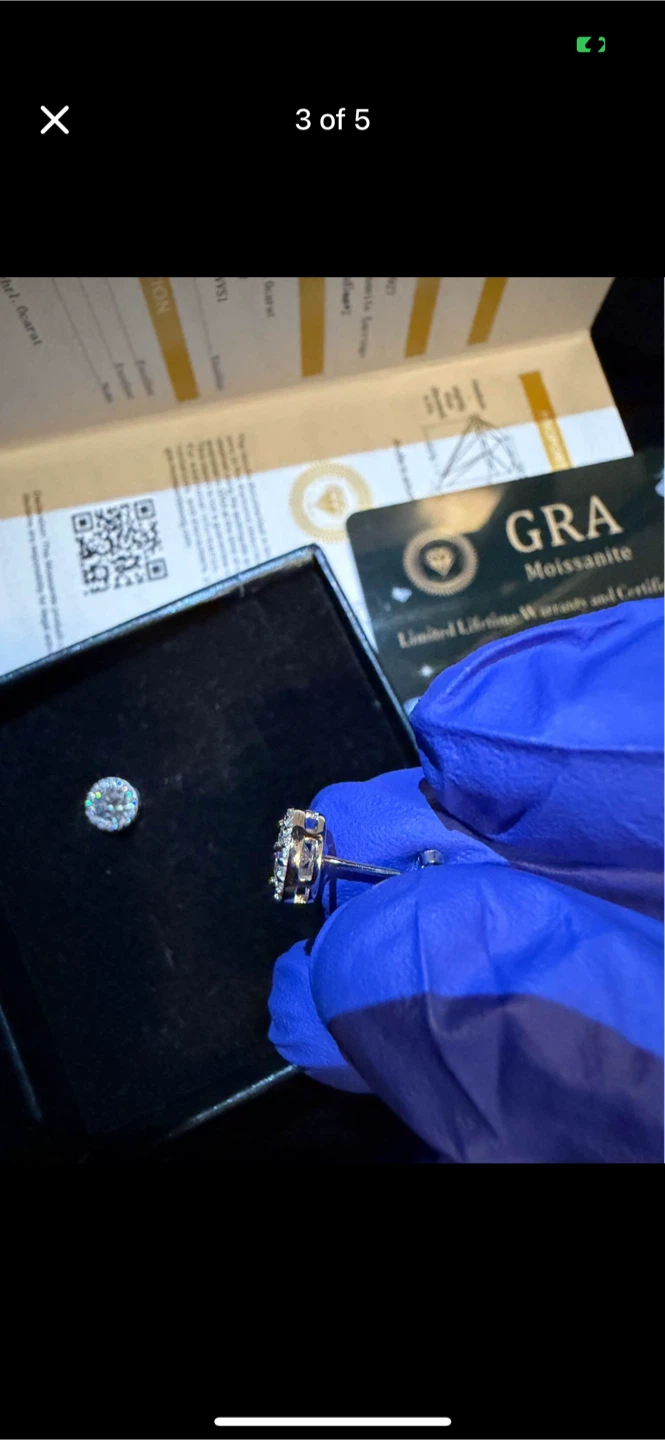 GRA Moissanite Earrings - photo 4