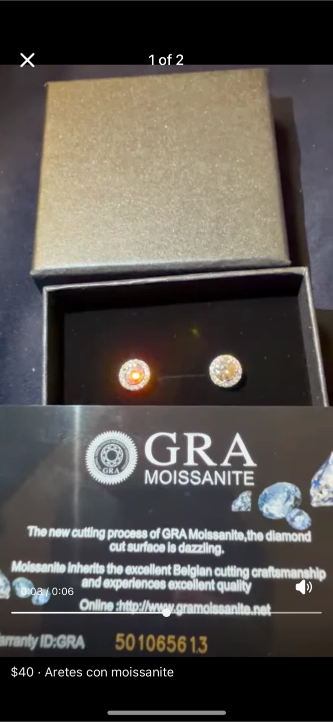 GRA Moissanite Earrings - photo 2